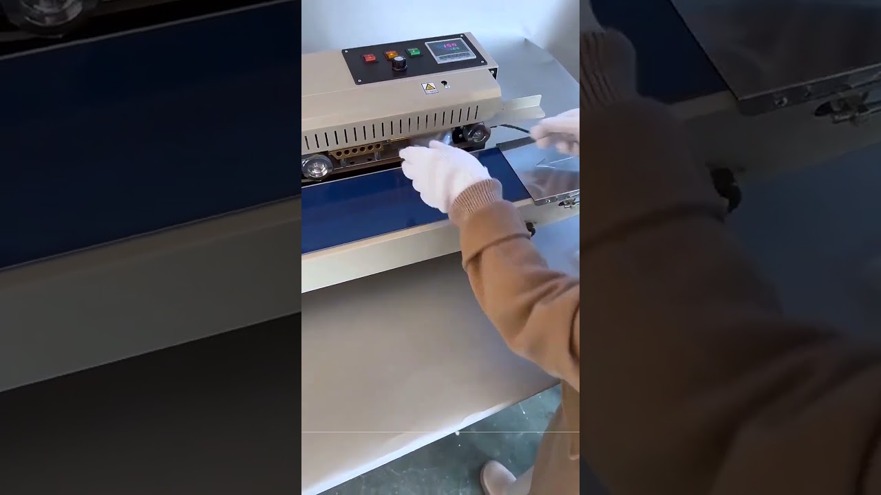 FR-900 Automatic Horizontal Plastic Bags Heat Sealing Machine Continuous Band Sealer Machine