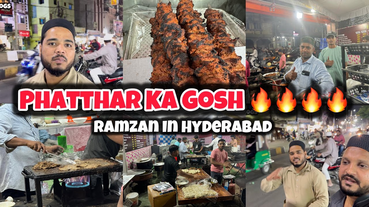 Hyderabad Me Ramzan Special khana “ Phatthar Ka Gosh & Marag & Parata & Kabaab “ Iftar & Sahri 