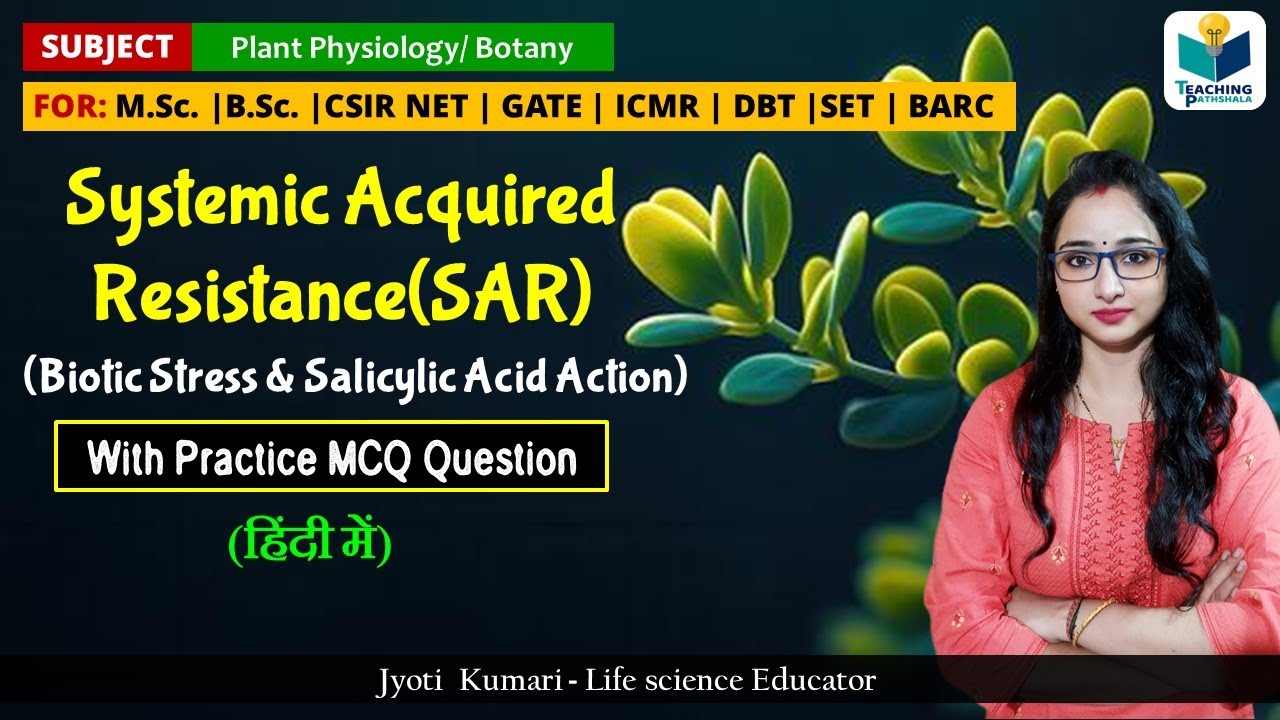 Systemic Acquired Resistance(SAR) || Biotic Stress & Salicylic Acid Action ||CSIR NET 2024 || Plant