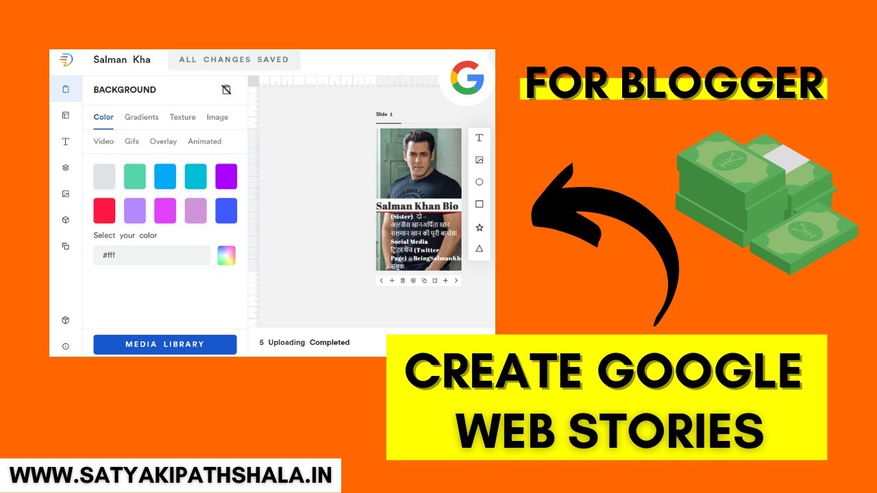 Create Google Web Stories for Blogger | Makestories.io Complete Tutorial Hindi | Satya Ki Pathshala
