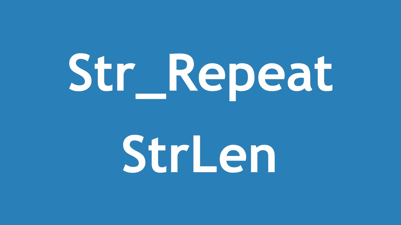[ PHP 5 In Arabic ] #50 - String Functions - Str_[Repeat, Shuffle], StrLen