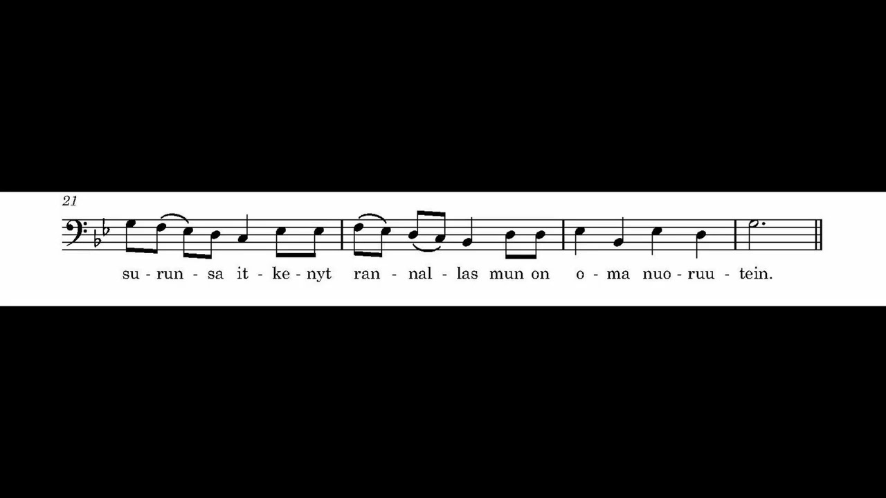 On suuri sun rantas autius   Basse   Chant&eacute;