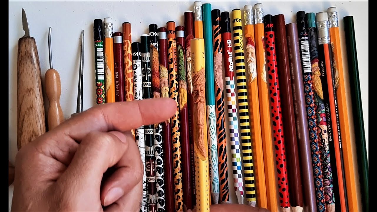 How to carve Wood-Spirit on pencils tutorial (which pencil is suitable for this project )