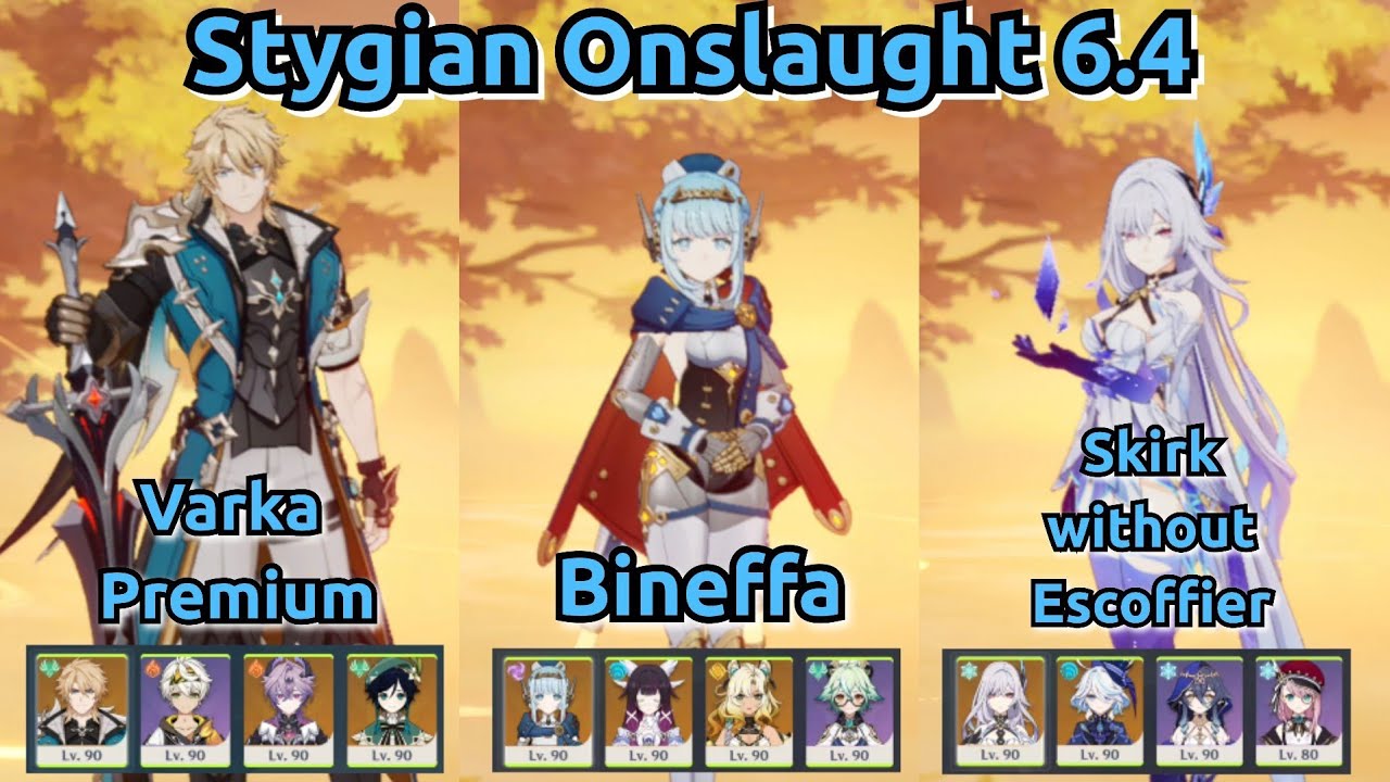 Varka C0, Ineffa C0, Skirk C0 | Stygian Onslaught 6.4 Luna V Lv.5 (Fearless) | Genshin Impact Mobile