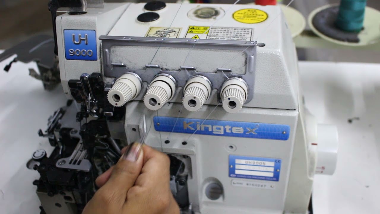 enhebrado de overlock kingtex UH 9000  de 5 hilos made in taiwan