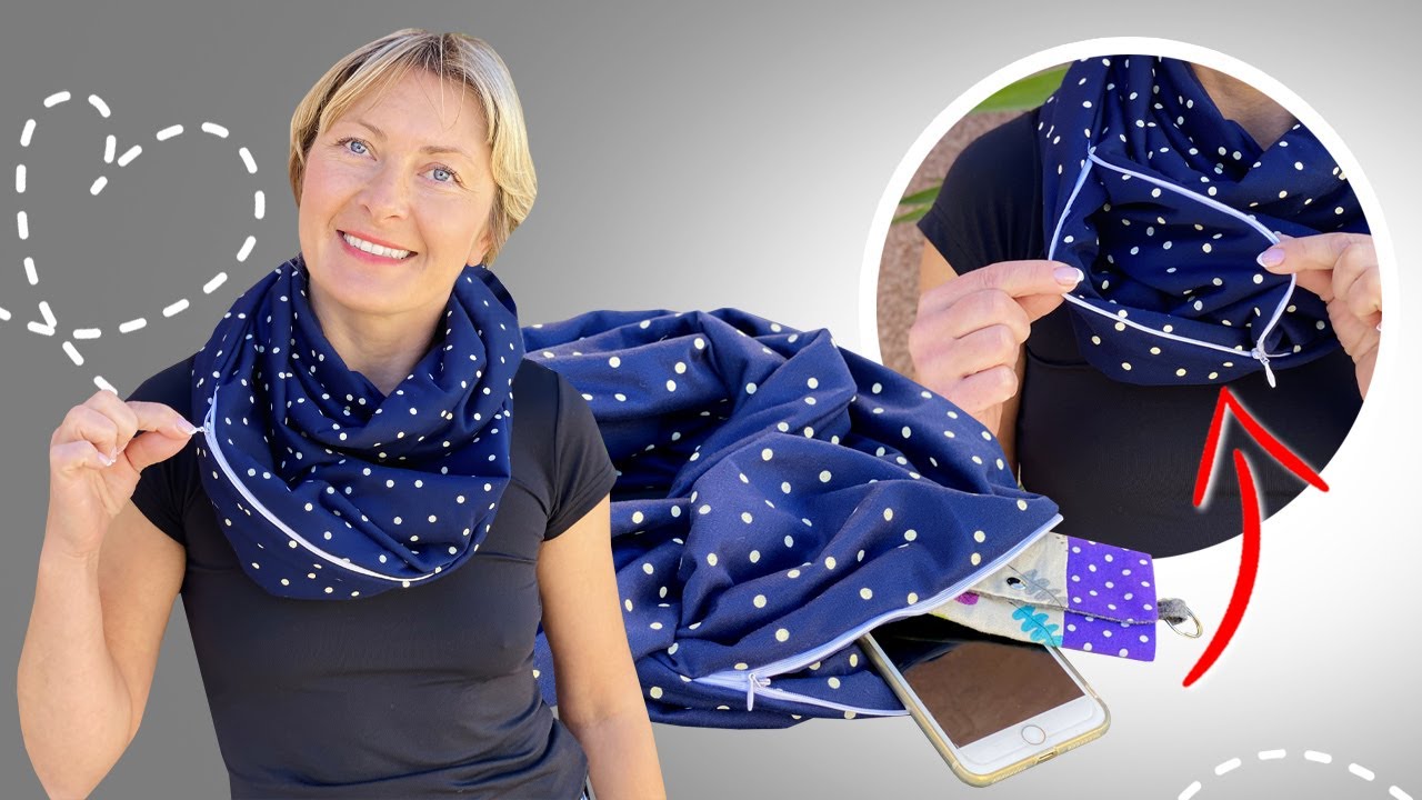 🎄🎁BUFANDA INFINITA CON BOLSILLO SECRETO / Costura Para Iniciantes