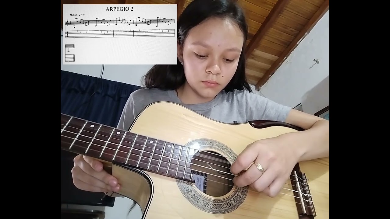 Ejercicio arpegio 2, Fase 2 - Técnicas básicas de la interpretación de la guitarra 