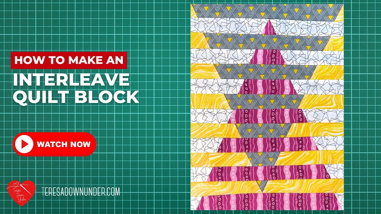 How to make an Interleave triangle  mini quilt