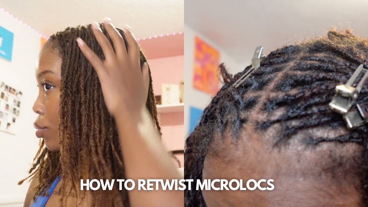 HOW TO retwist microlocs yourself | beginner friendly | small locs | repair ♡