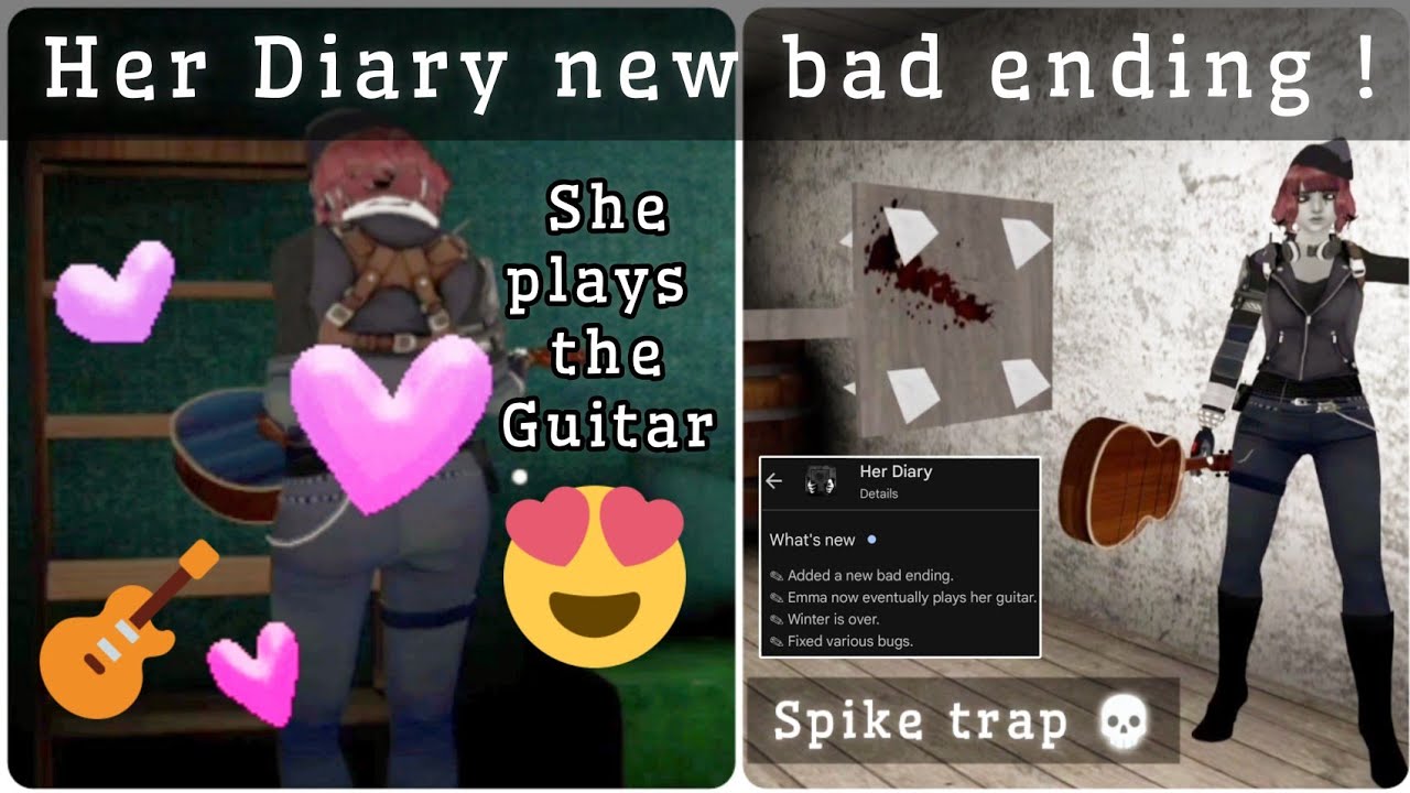 Her Diary new bad ending + cool guitar music 🎸