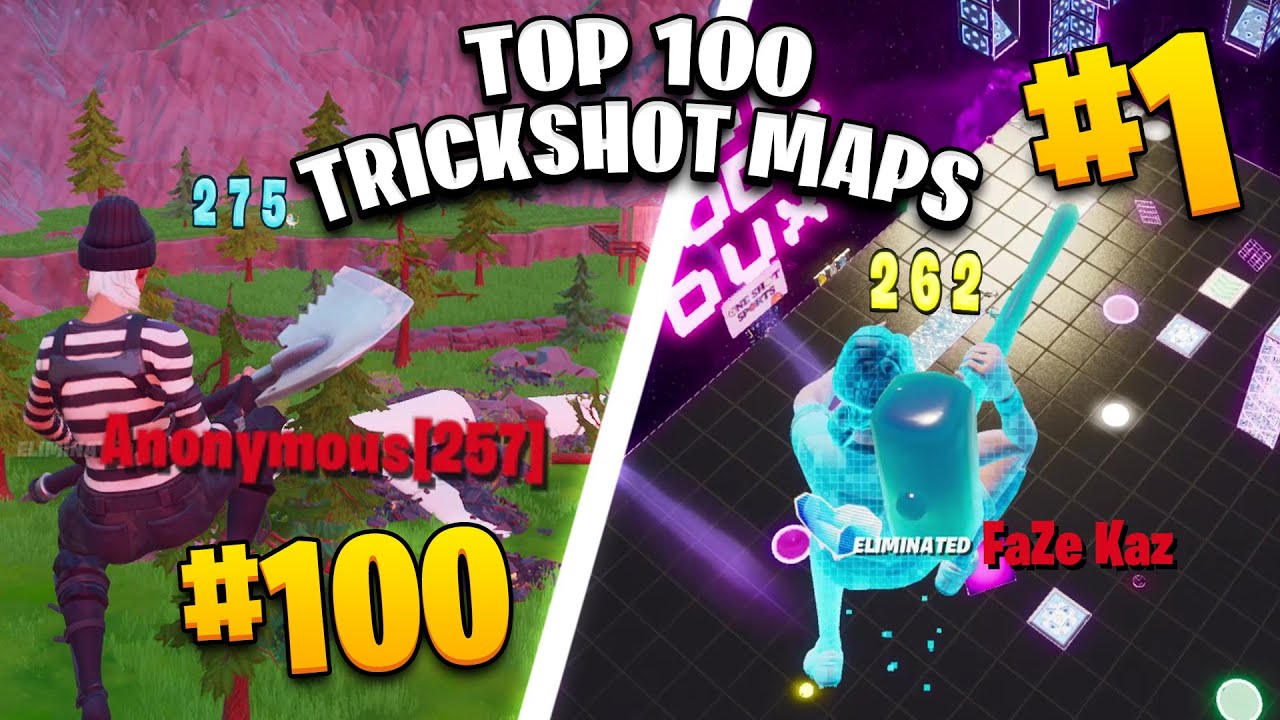 Top 100 BEST Fortnite Trickshot Maps with CODES! (insane)