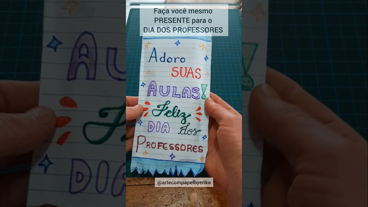 Como fazer um PRESENTE para o DIA DOS PROFESSORES muito f&aacute;cil / How to make a GIFT FOR TEACHER diy