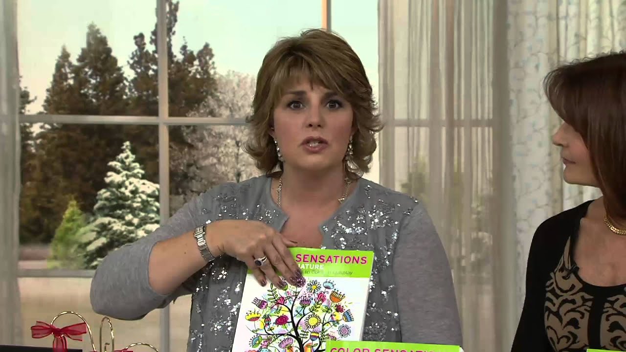 Color Sensation Set of 2 Coloring Books with Colored Pencils on QVC