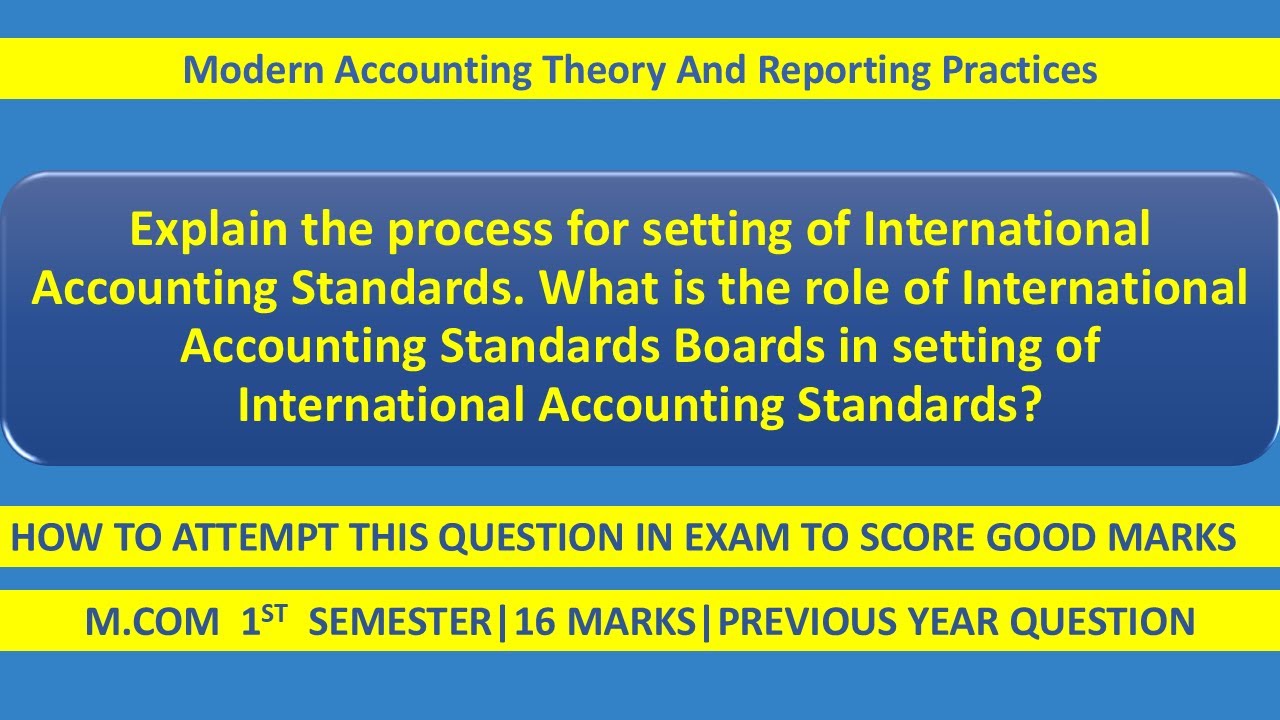 📘 IASB & Process of Setting International Accounting Standards | Modern Accounting