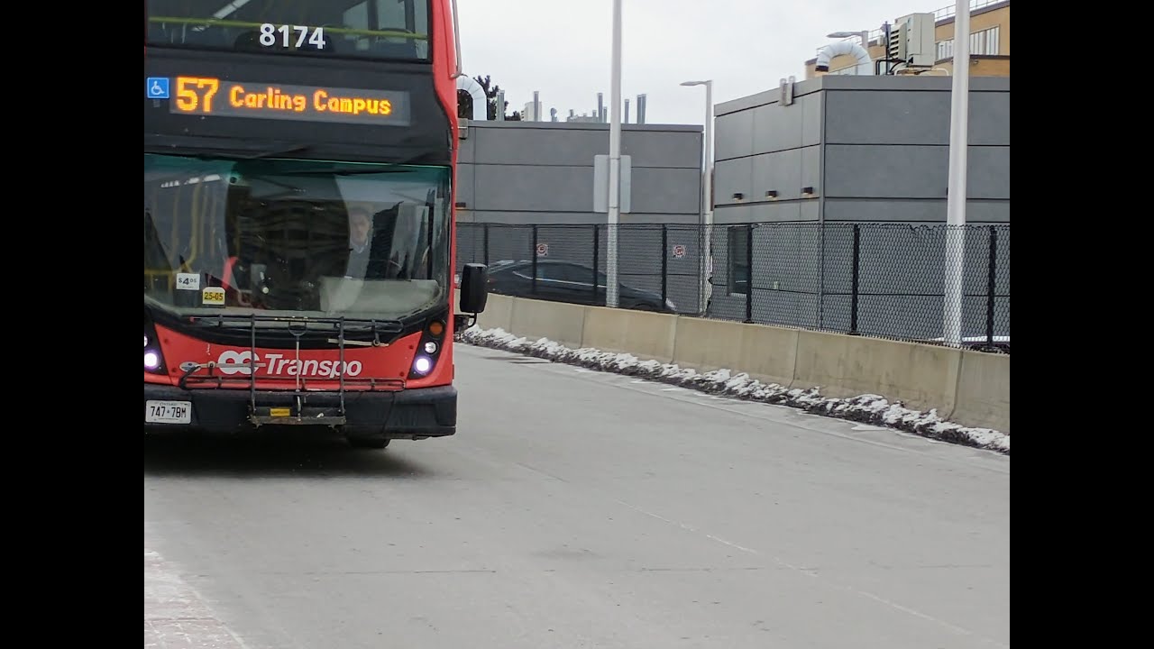 Route 57 Full Ride (Tunney's Pasture B to Hyena at Carling Campus) Double Decker Bus