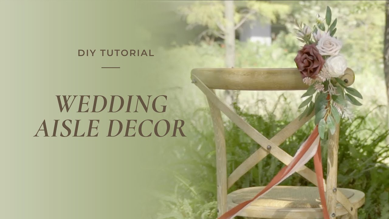 Ling's Tutorial: how to make wedding aisle decor floral chair decor