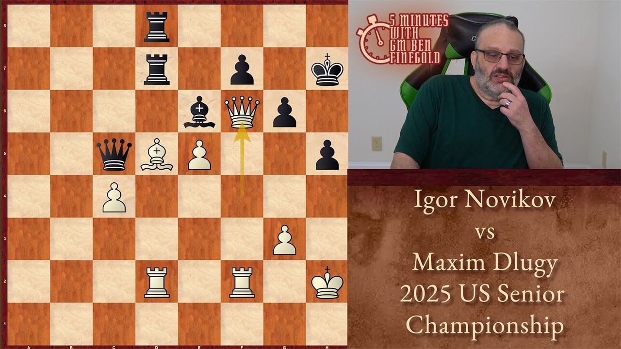 Five Minutes with Ben: Igor Novikov vs Maxim Dlugy, 2025 US Senior Championship