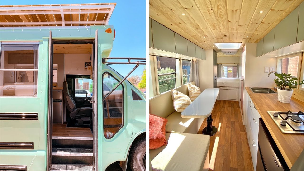 This Skoolie Bus Is STUNNING | Tiny House Tour