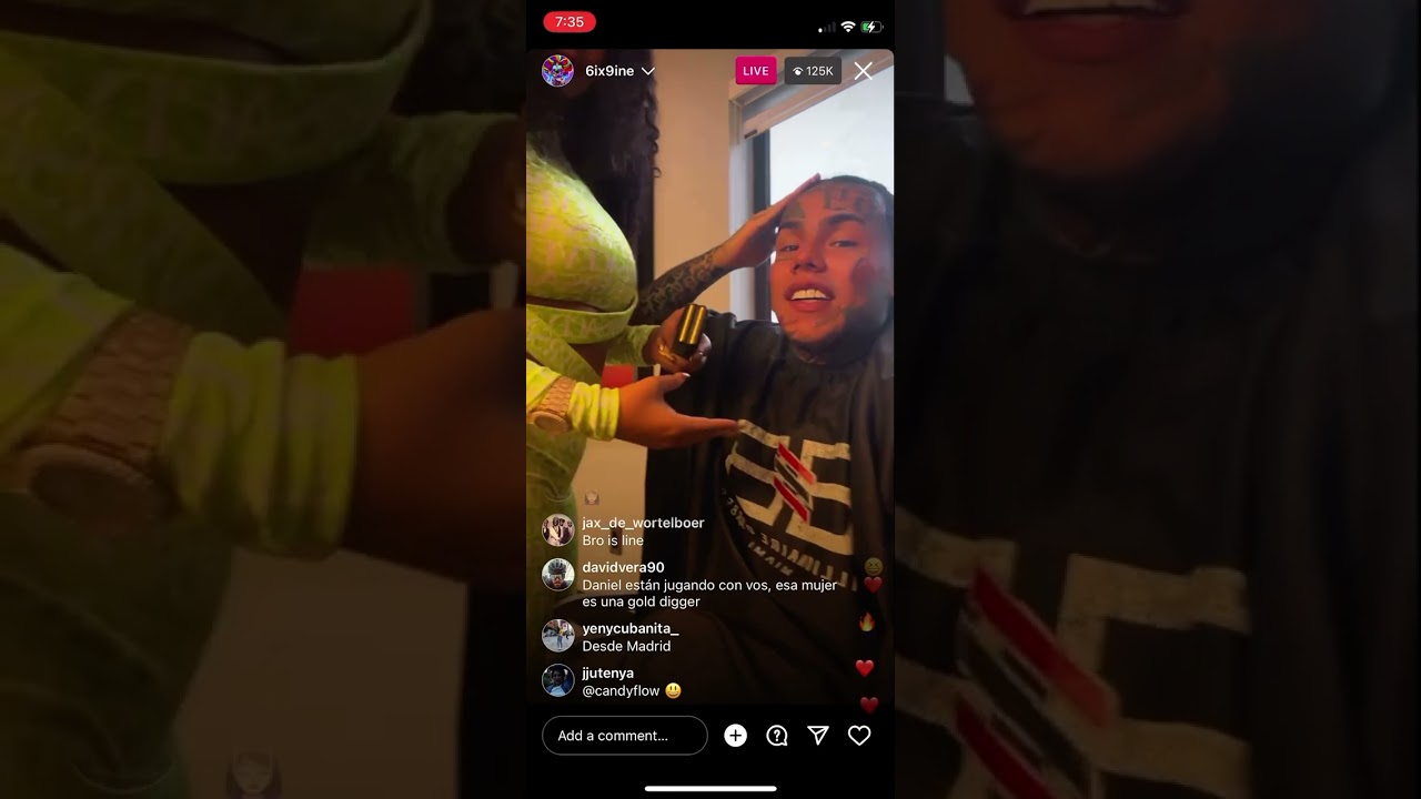 @6ix9ine shaved by a baddie #hiphopnews #trending #spainish #language