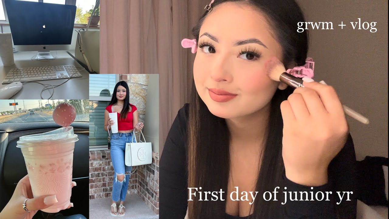 FIRST DAY OF SCHOOL (junior yr) vlog + grwm
