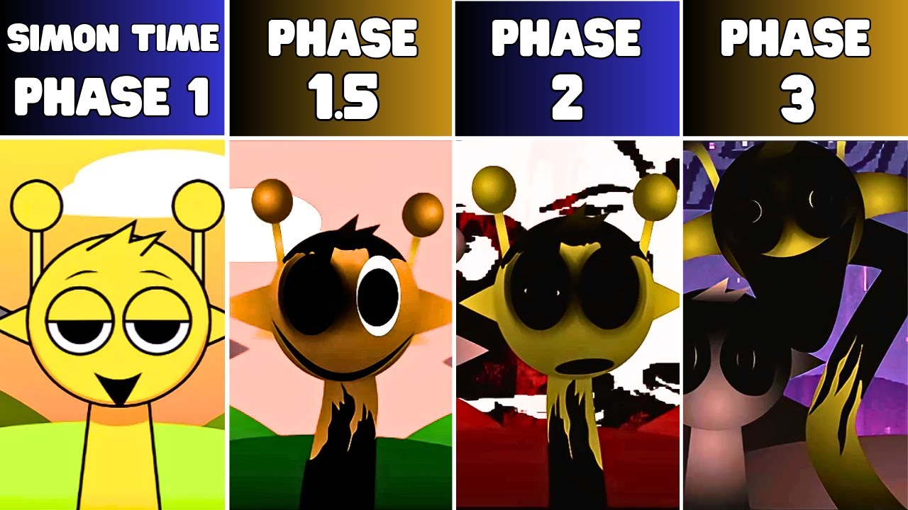Incredibox Sprunki SIMON TIME EVOLVES? Phase 1 VS Phase 1.5 VS Phase 2 VS Phase 3