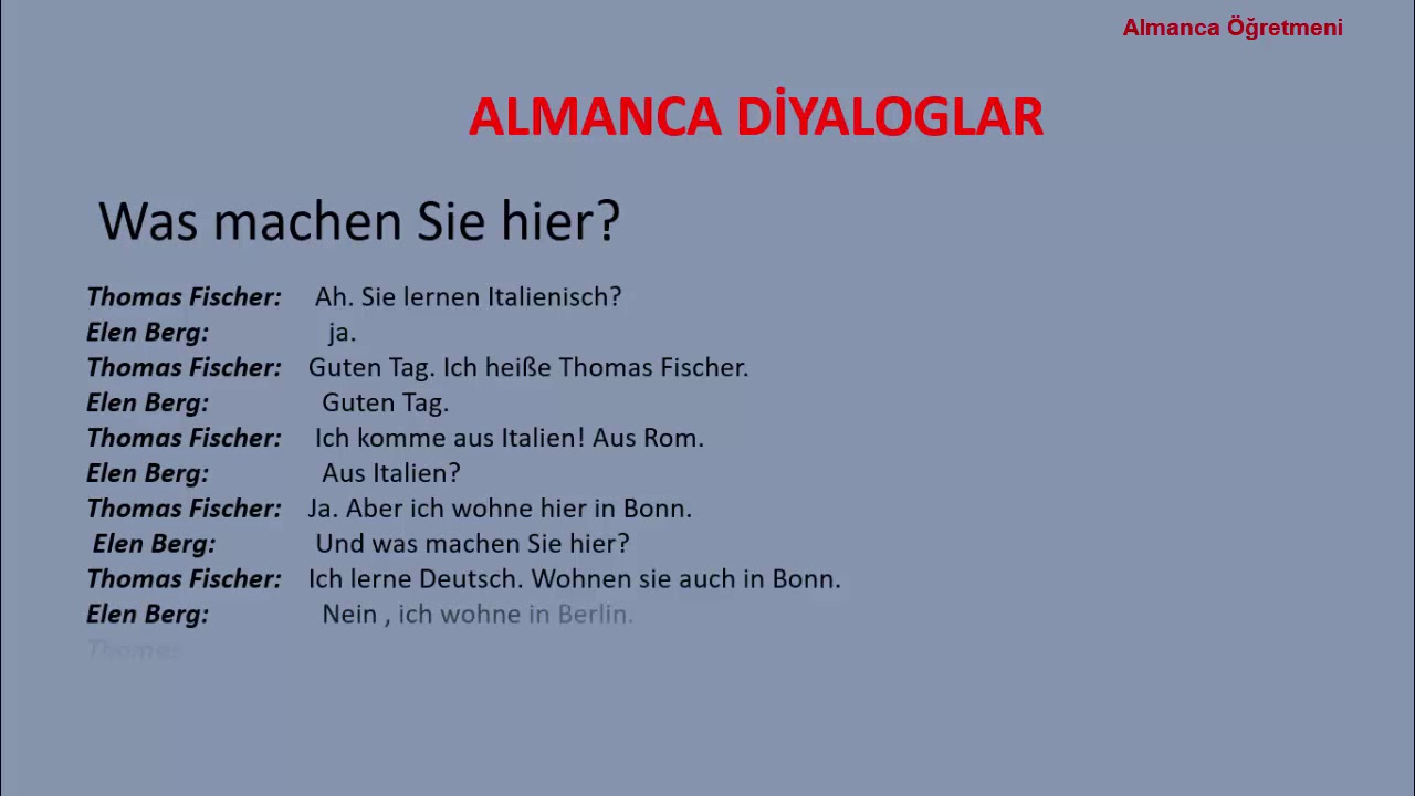 ALMANCA DİYALOG 1