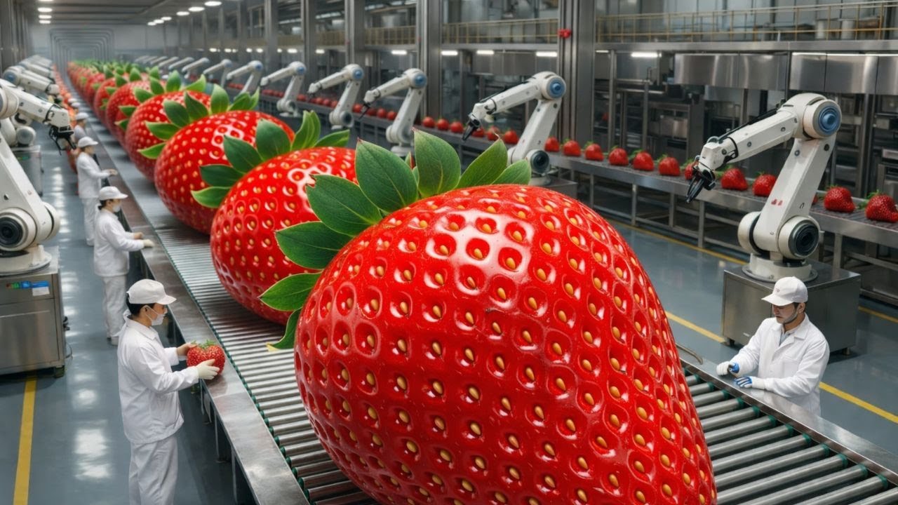 The Sweetest Secret Inside a Modern Strawberry Production Factory: From Farm to Dessert