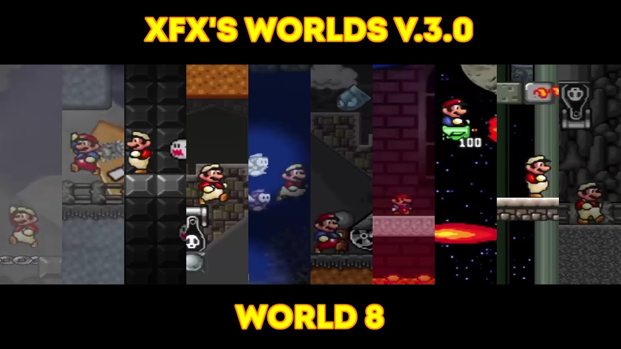 MARIO FOREVER XFX'S WORLDS - WORLD 8 - GAMEPLAY - 1080P