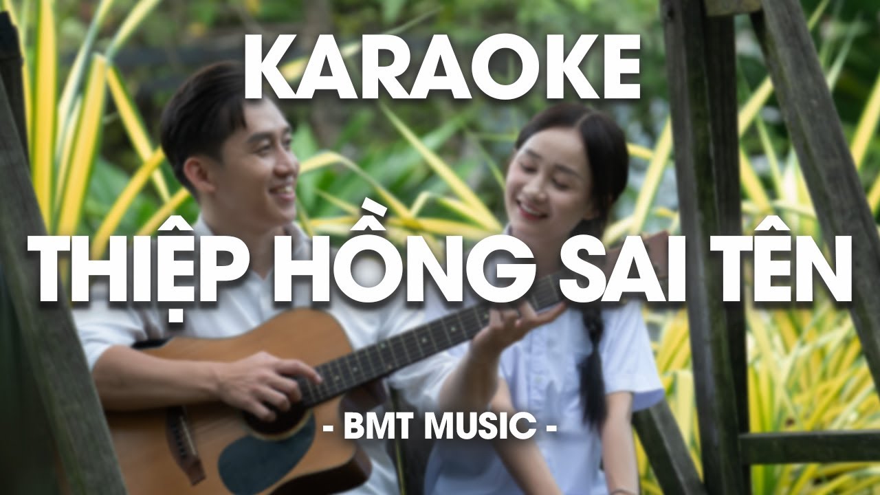 Karaoke - Thiệp Hồng Sai T&ecirc;n - Nguyễn Th&agrave;nh Đạt | Beat Gốc Kh&ocirc;ng B&egrave;