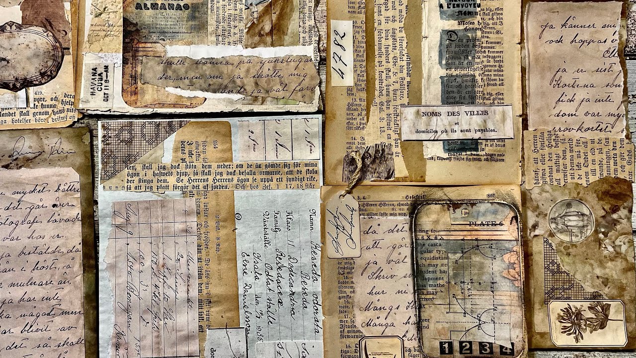 Grungy collage, for journaldecorations. Part 1. Tutorial.