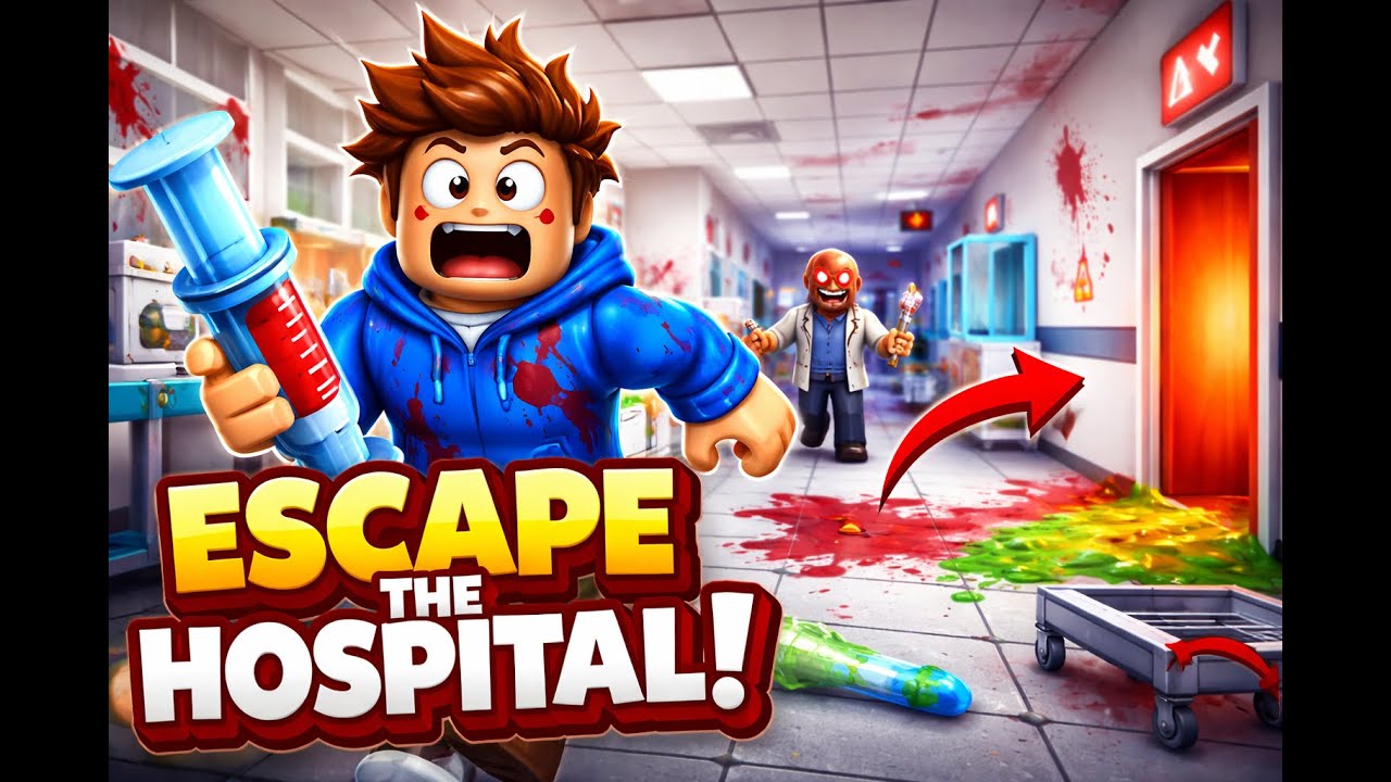 Escaping the Evil Hospital Roblox!!!