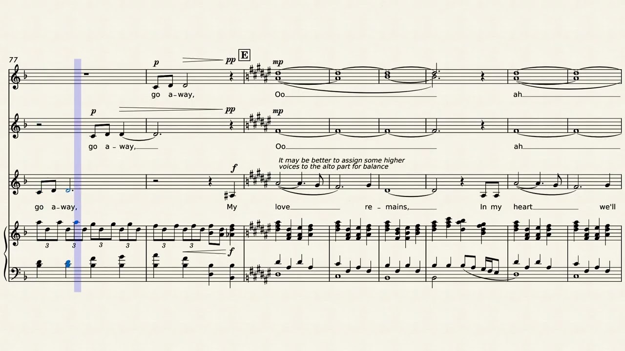 Heartbeat - Steps - arranged for SSA choir and piano