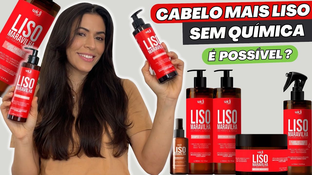 LISO MARAVILHA WIDI CARE - RESENHA COMPLETA: Para Cabelos Lisos e com Alisamento | Larisse Gama