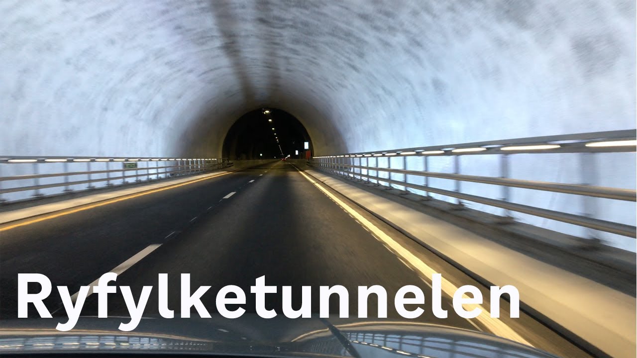 Ryfylketunnelen (Ryfast) - Kjøretur gjennom verdens lengste og dypeste undersjøiske veitunnel. 4K