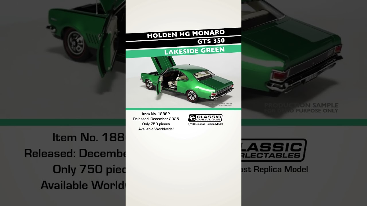 Holden HG Monaro GTS 350 in Lakeside Green - 1/18 Diecast Model 