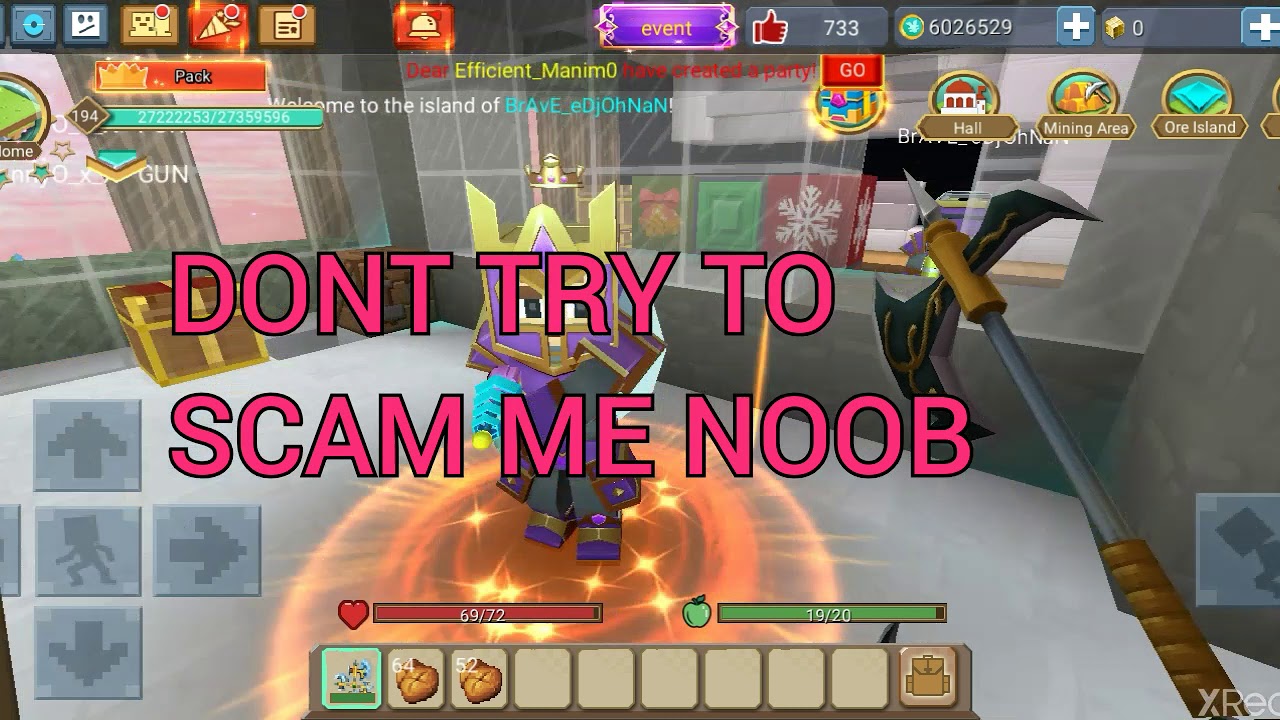 TROLLING NOOB SCAMMER TO SKYBLOCK BLOCKMAN GO | RAPPY PRO BG MATTSUN BG