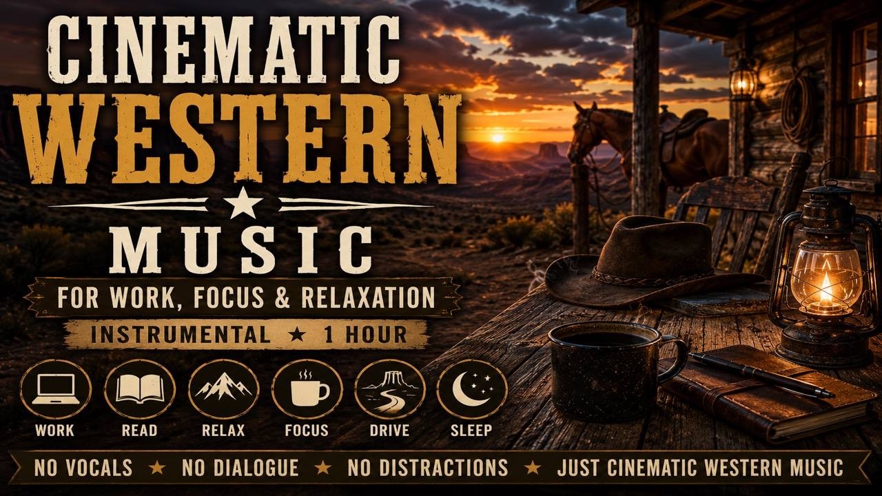 Cinematic Western Instrumental Music for Work and Focus | 1 Hour