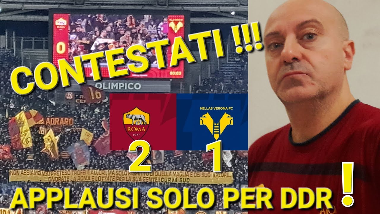 😡 LIVE STADIO 🏟 CONTESTAZIONE per TUTTI in ROMA-VERONA 2-1 ‼️ BRIVIDI DANIELE DE ROSSI 💯