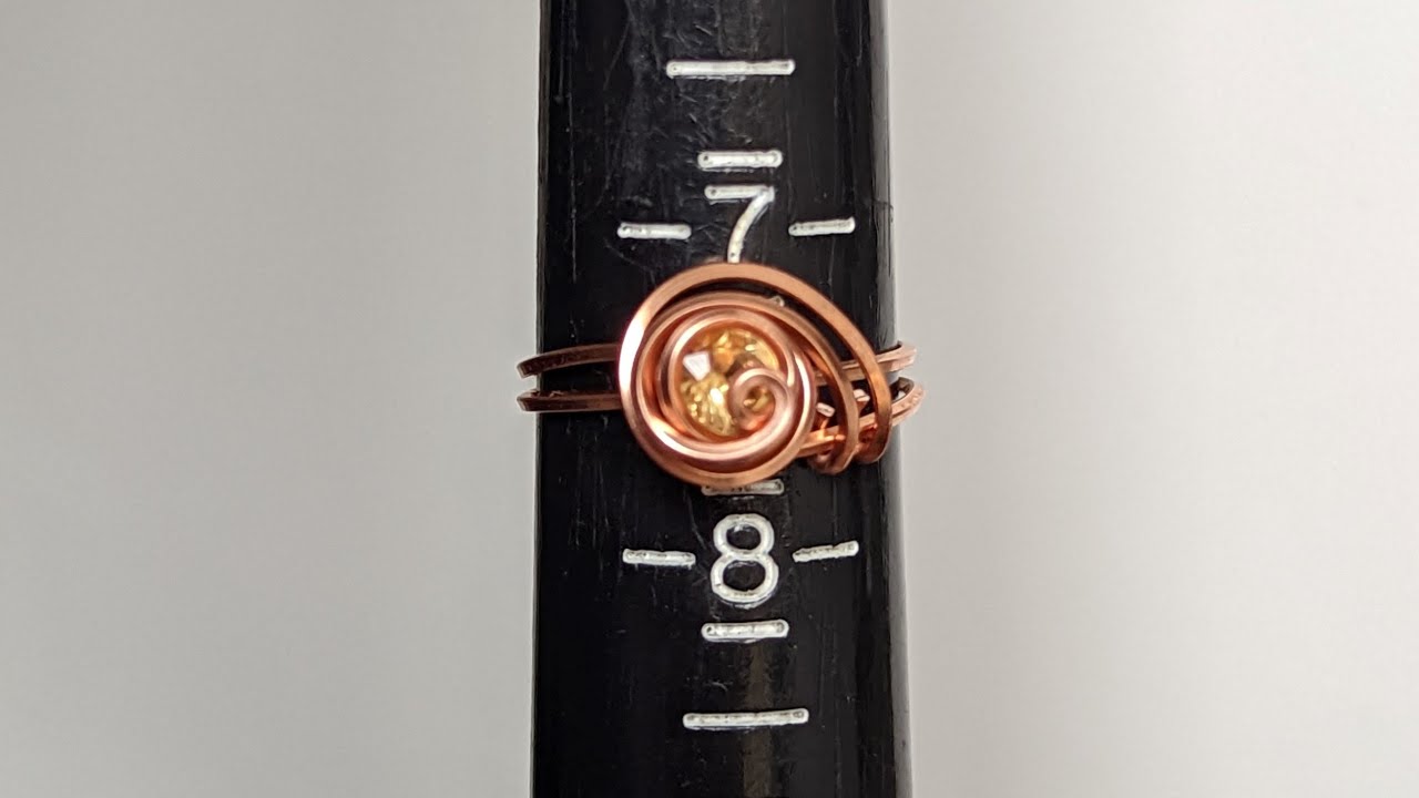 Tiny Faceted Stone Wire Wrapped Ring Tutorial