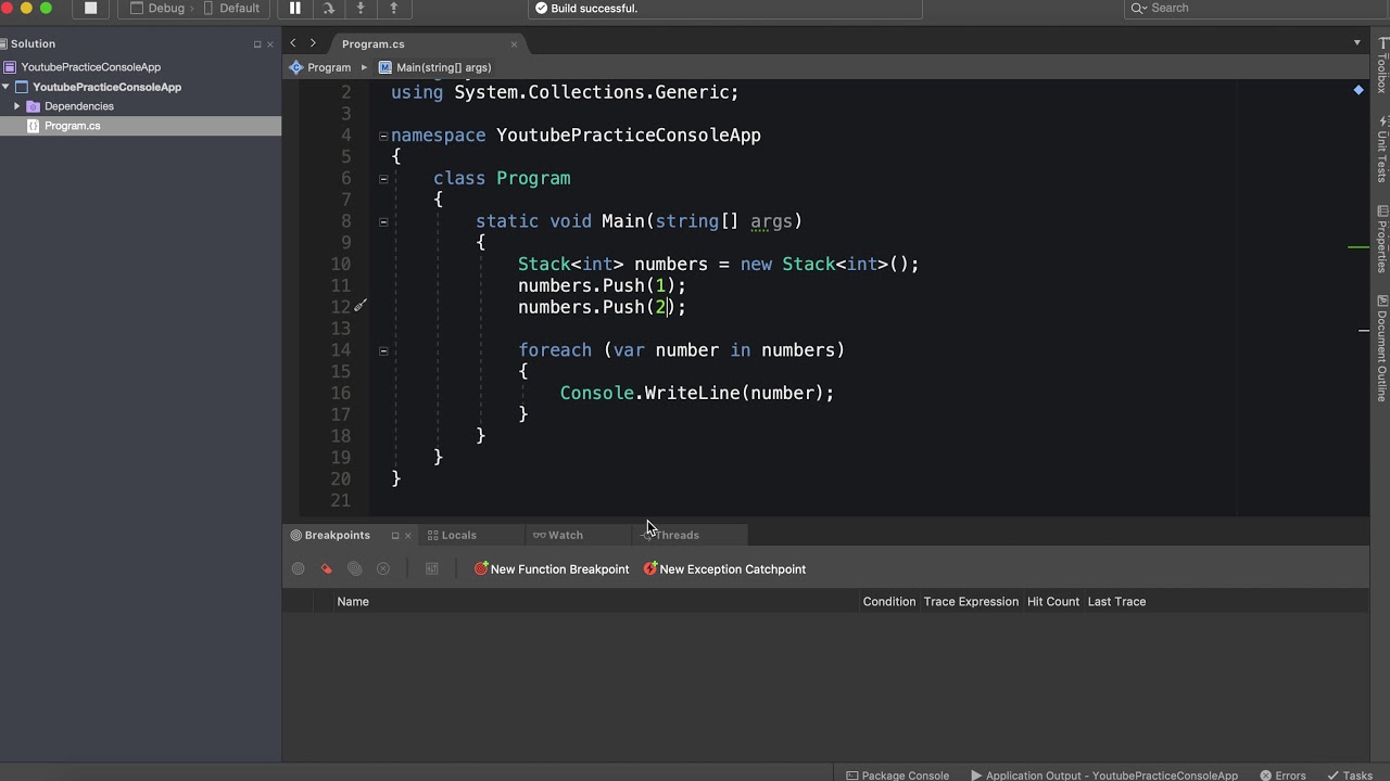 C# Tutorial: Stacks