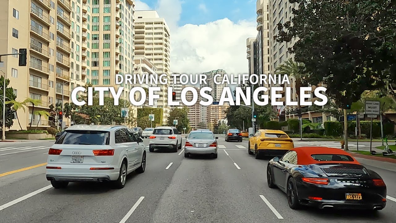 [Full Version] LOS ANGELES - Driving California State Route 1, Santa Monica, Westwood, Wilshire Blvd