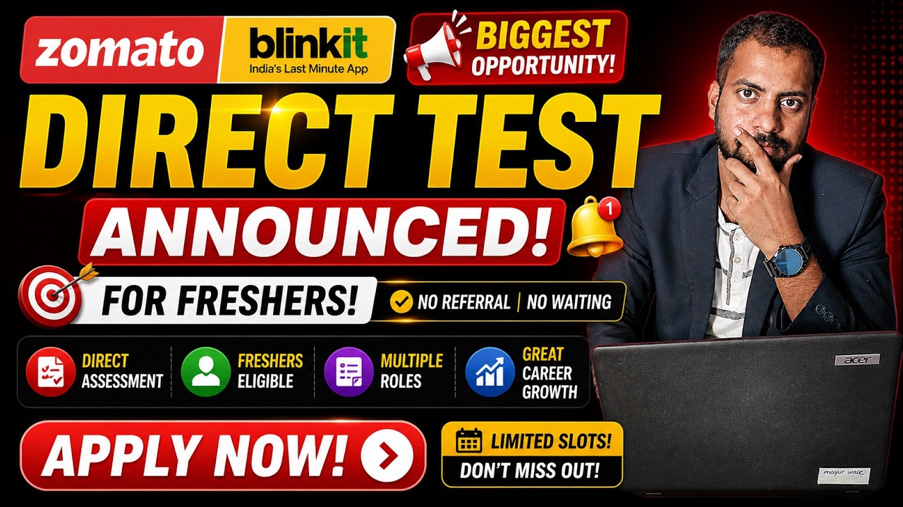 Zomato Direct test Blinkit Replenishment Team Product Manager Recruitment Drive | Start Test Now