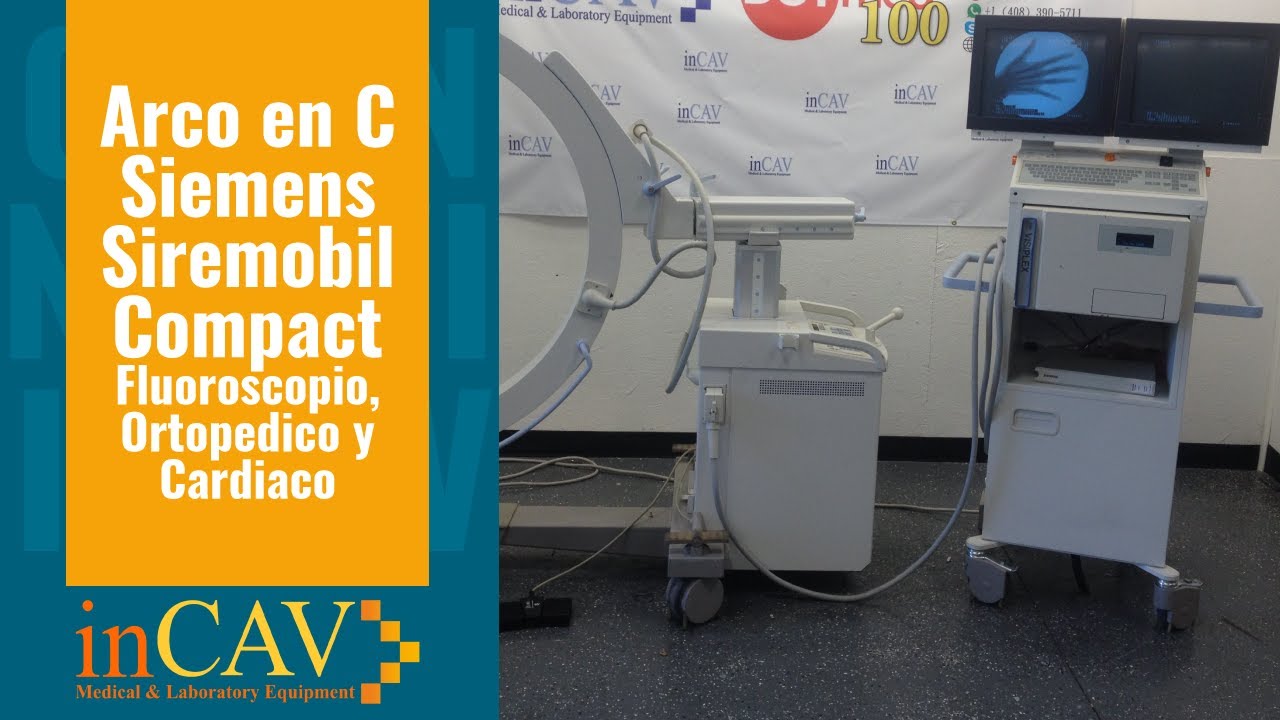 Arco en C Siemens Siremobil Compact Fluoroscopio, Ortopédico y Cardíaco
