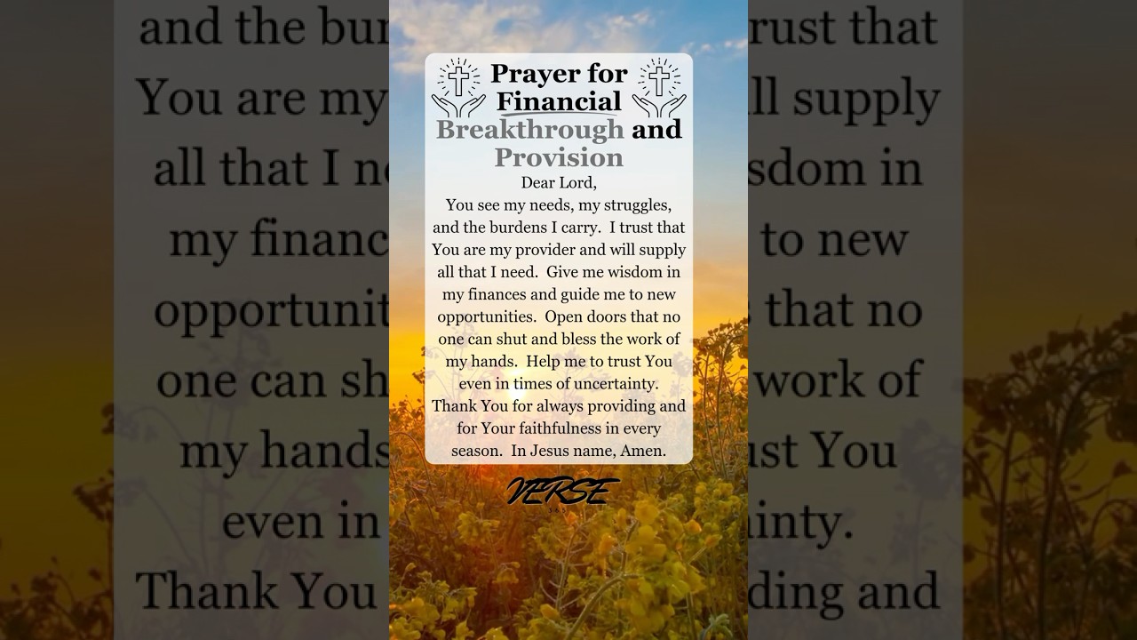 💰 Trust God&rsquo;s Provision - A Powerful Prayer for Financial Blessings #dailyprayer #prayer #pray #god