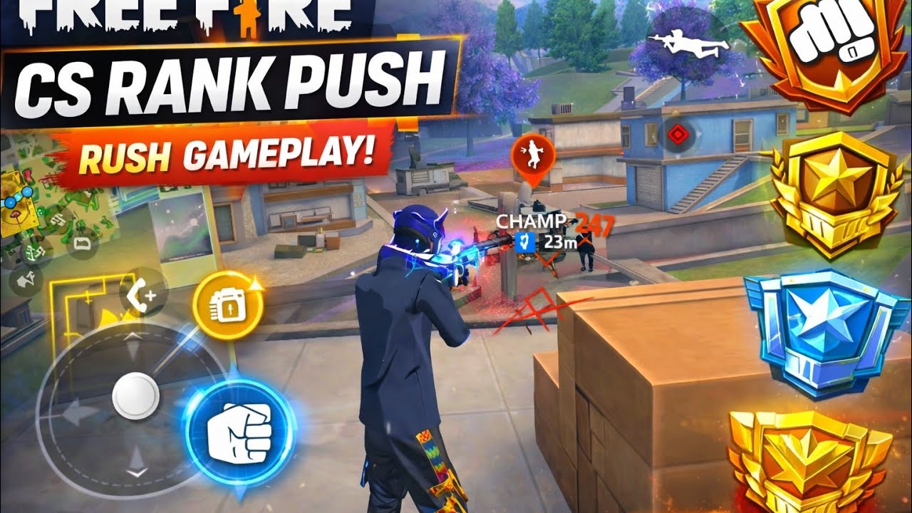 FREE FIRE 🔥 CS RANK PUSH | OP RUSH GAMEPLAY 😱