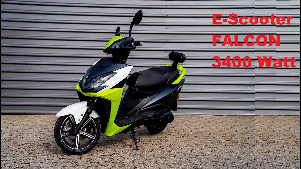 Elektroroller FALCON, 3400 WATT, 80 km Reichweite 45 km/h  E-Scooter E-Roller mit Stra&szlig;enzulassung