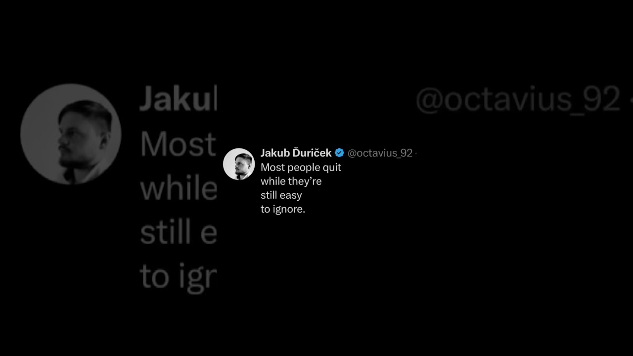 Большинство людей сдаются, пока их ещё легко игнорировать.