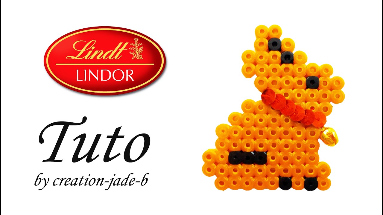 Tuto Perles à repasser (Hama) - Lapin Lindt pour Pâques !