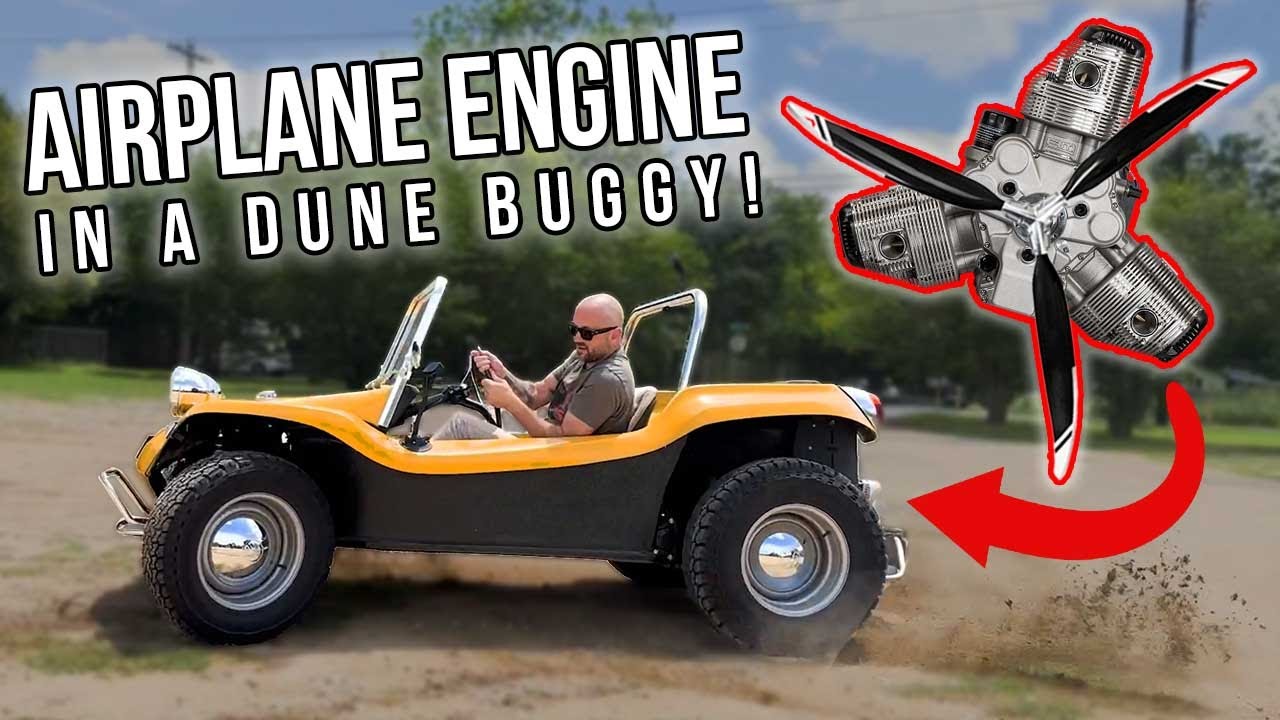 We drive a Meyers Manx Dune Buggy with a Radial Airplane Engine!