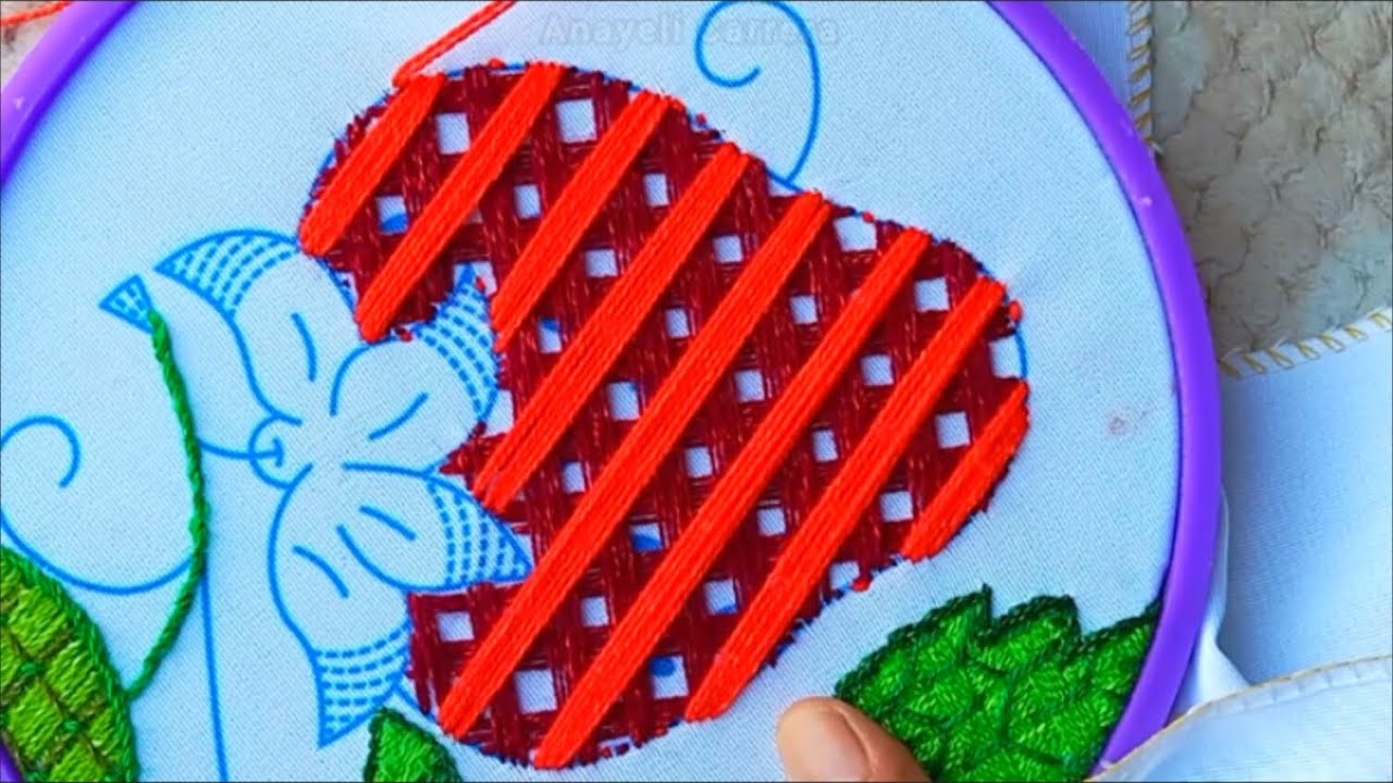 Bordado fantasía para  fresa🍓#15 🥰con una super y bellísima puntada ideal para variedad de diseños 🤩